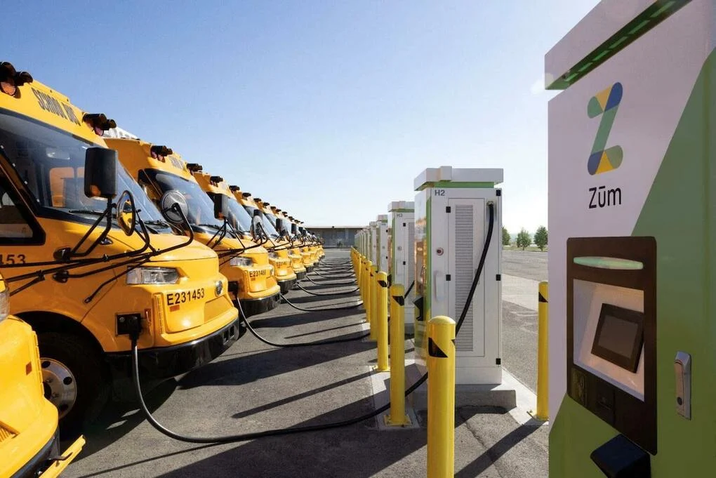 electric school bus, vehicle-to-grid, V2G, renewable energy, grid support, summer electricity demand, United States 2