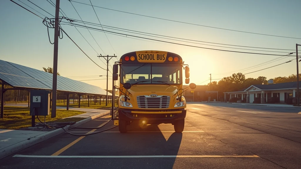 electric school bus, vehicle-to-grid, V2G, renewable energy, grid support, summer electricity demand, United States 1