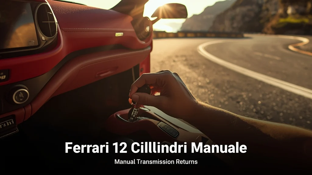 Ferrari 12Cilindri Manuale, manual transmission supercar, Ferrari V12, Ferrari manual gearbox, limited edition Ferrari, Ferrari hybrid strategy, electric Ferrari Luce 1