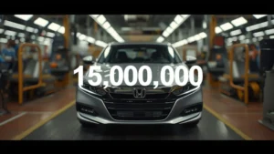 Honda Accord, 15 million sales, US car market, hybrid sedan, midsize sedan, Honda hybrid, American automotive success, car industry milestones 1