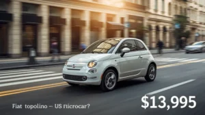 Fiat Topolino, electric microcar, quadricycle, low speed vehicle, US electric car, compact EV, affordable electric car 1