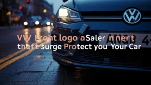 Volkswagen logo theft, VW front sensor theft, ADAS sensor theft, car part theft, vehicle security, Volkswagen UK, radar sensor theft, automotive theft prevention 1
